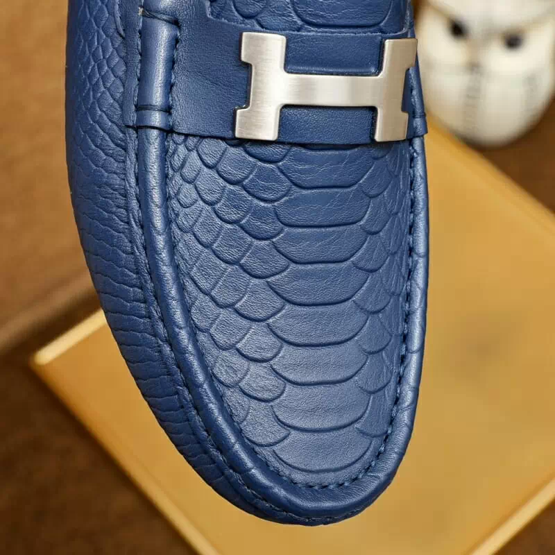 hermes cuir chaussures pour homme s_12316334